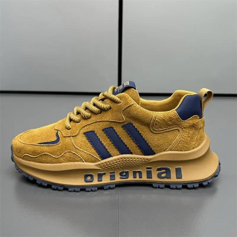 

Универсальная мужская обувь, супермягкая, легкая и дышащая, влагоотводящая и освежающая повседневная обувь, спортивные персонализированные кеды с цветной отделкой 44 верблюд