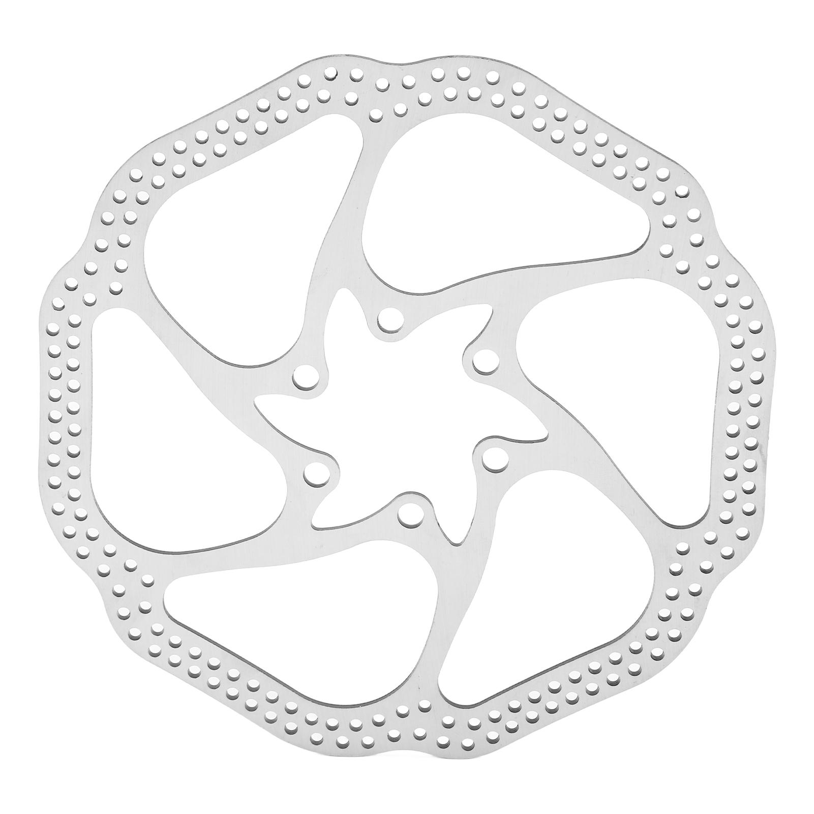 160mm Bike Disc Brake Rotor 6 Holes Stainless Steel Bicycle Disc Brake Rotor for Road Bike Mountain Bike BMX MTB