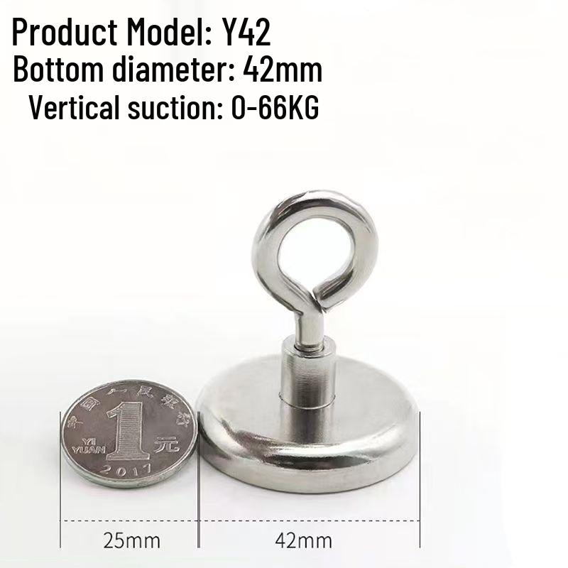 Neodymium Iron Boron Strong Round Magnet Hook - No-Drilling Magnetic Suction Cup