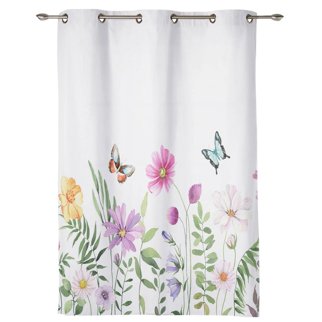 Schlafzimmer-Küchenvorhang, Frühlingsblume, Schmetterling, Fenstervorhänge, Vorhänge für Wohnzimmer, Dekorationsgegenstände