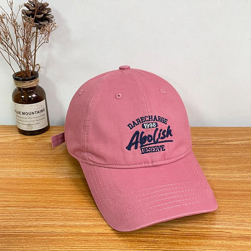 Wide Brim Embroidered Letter Baseball Cap Children Retro Versatile Face Small Couple Sports Cap