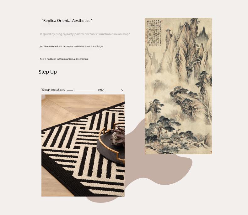 High-End Chinese Style Entrance Doormat: Dirt-Resistant Rug for Front Door, Living Room, Bedroom, or Hallway