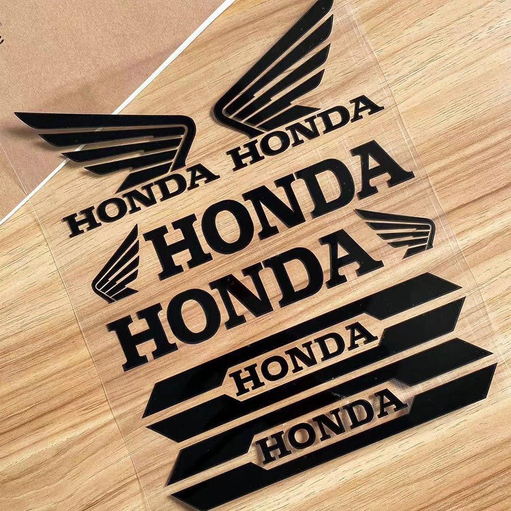 ZLQ4  Car Reflective Stickers Hollow Letter Carved Decals for Honda Motorcycle Helmet Scooter Tail Box Shock Absorber Decoration