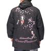 Battou Musume Karakuri Tamashii Japanese Pattern Mod Coat for Men, Honoka and Rin Chibi Characters, Anime Style, 214037-20 Black-L