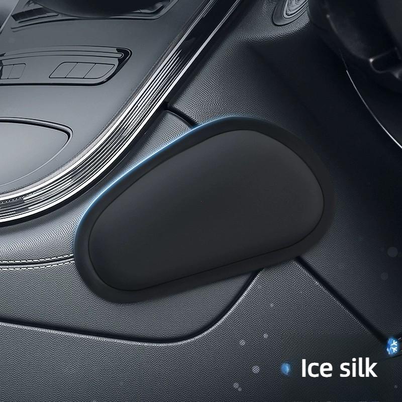 Car Knee Cushion Soft Knee Pad For Car Interior Pillow Comfortable Plush ice silk Universal Elbow Thigh Support Car Accessories