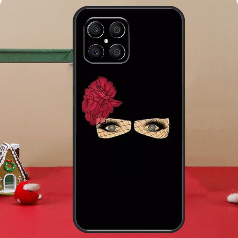 Arabic Muslim Islamic Girl Eyes Case For Honor Magic 6 7 8 Pro Honor 400 200 70 90 Lite X8c X8b X9a X9b X9c X9d Win RT Cover