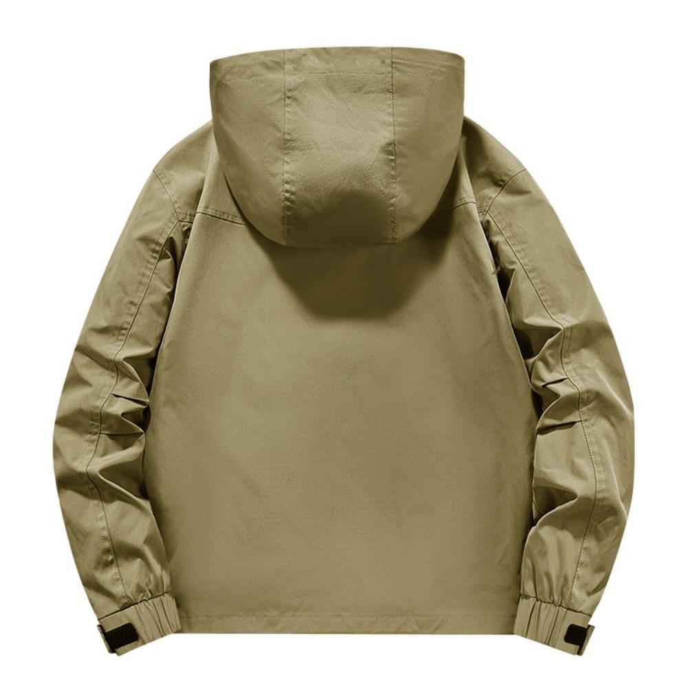 Winter Multiple Pockets Man Coats Loose Leisure Solid Windproof Tops New Man Coat Autumn Coats Man