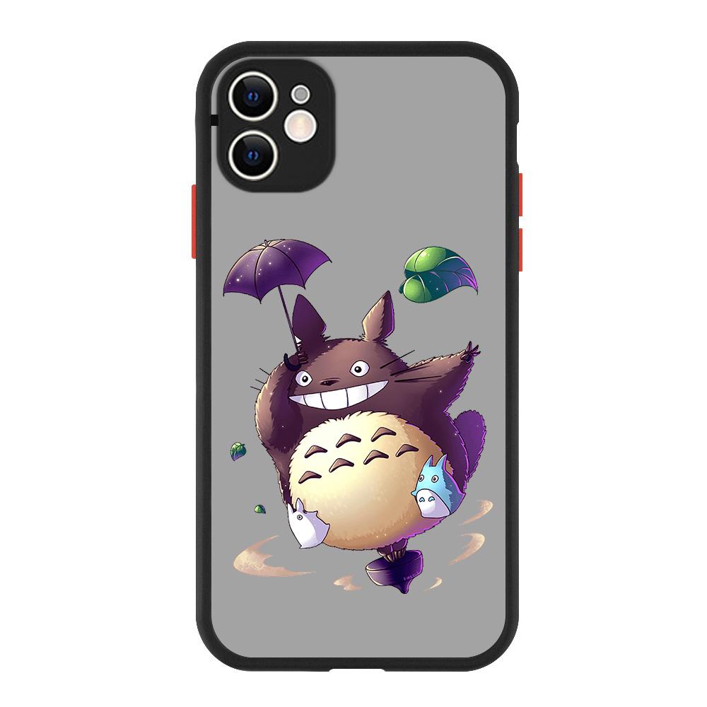 Χαριτωμένη Θήκη Θωράκισης Αντικραδασμική Ματ Τηλεφώνου My Neighbor Totoro Για iPhone 13 14 12 11 Pro Max XR XS X 7 8 Plus Σιλικονούχο Κάλυμμα Μπούμερ