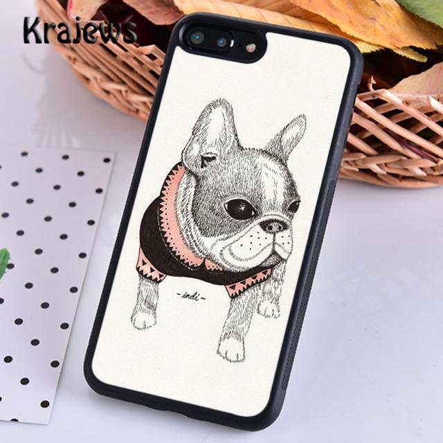 Krajews Cute Funny French Bulldog Soft Phone Case Cover For iPhone 14 5 6s 7 8 Plus XR XS 11 12 13 Pro Max Samsung S21 S22ultra