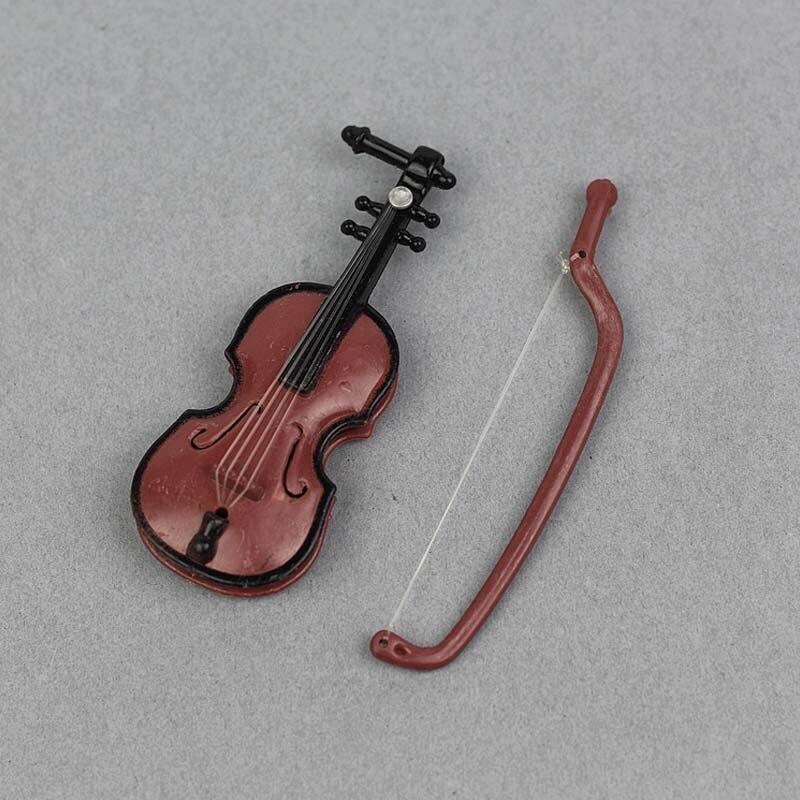 Miniature Musical Instruments 1/6 Doll Accessories for Barbie Doll DIY Violin for BJD Doll Kids Toy Home Decoration Girl Gift