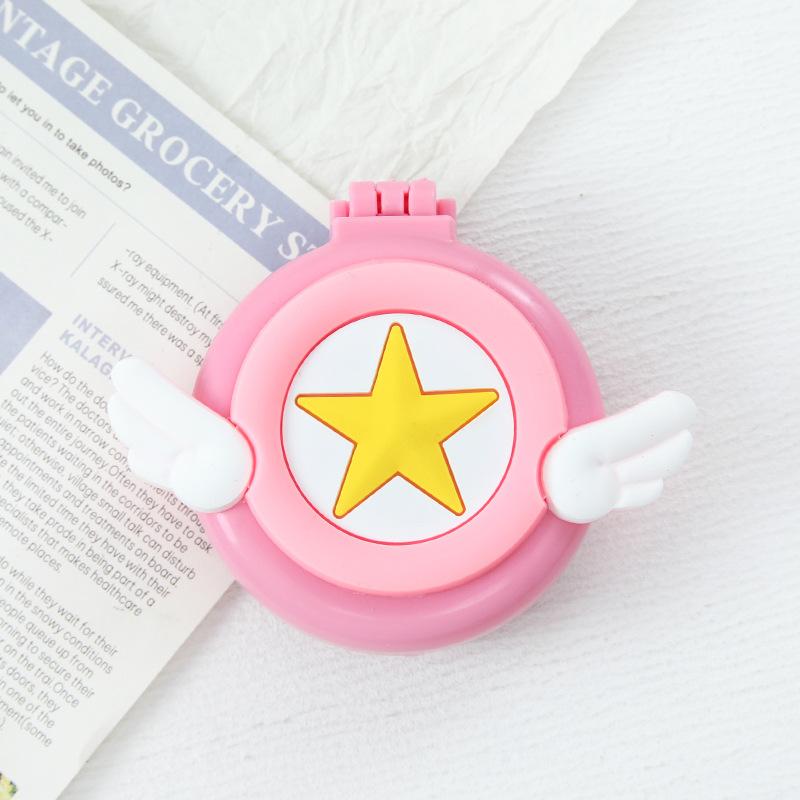 Cute Mini Folding Hair Combs with Mirror Portable for Travel Massage Comb for Women Girls Hair Brushes Styling Accessories