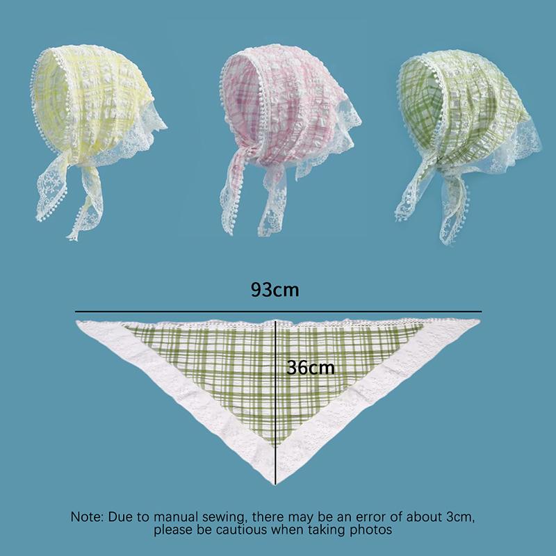 Lace Floral Headscarf Elegant Lace Female Sweet Triangle Scarf Thin Breathable Headscarf Artistic Travel Photo Props Gifts