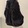 Plus Velvet Thick Women On Both Parkas Fashion Fall Winter Warm Hooded Casual Lamb Clothes Coats Solid All Match Jacket