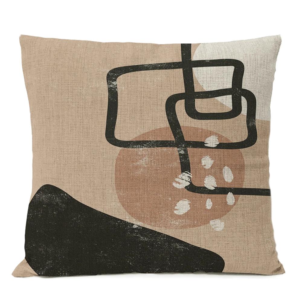 Boho Bohemia Geometric Floral Pillow Cover Leaves Cushion Sun Moon Throw Linen Pillowcase Home Decorative Decor Sofa Cushions