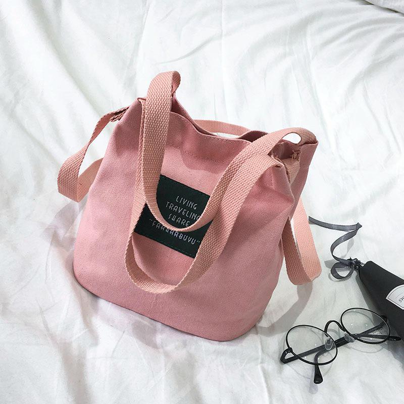 Walking Bag, Women's Crossbody Bag, Mini Canvas Bag, Japanese Cloth Bag, Cute Girl's Handbag, Water Bucket Bag, Miscellaneous Handbag