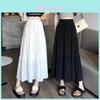 Urban Style Spliced Polyester Midi Skirt For Office Wear Ideal For Petite Women