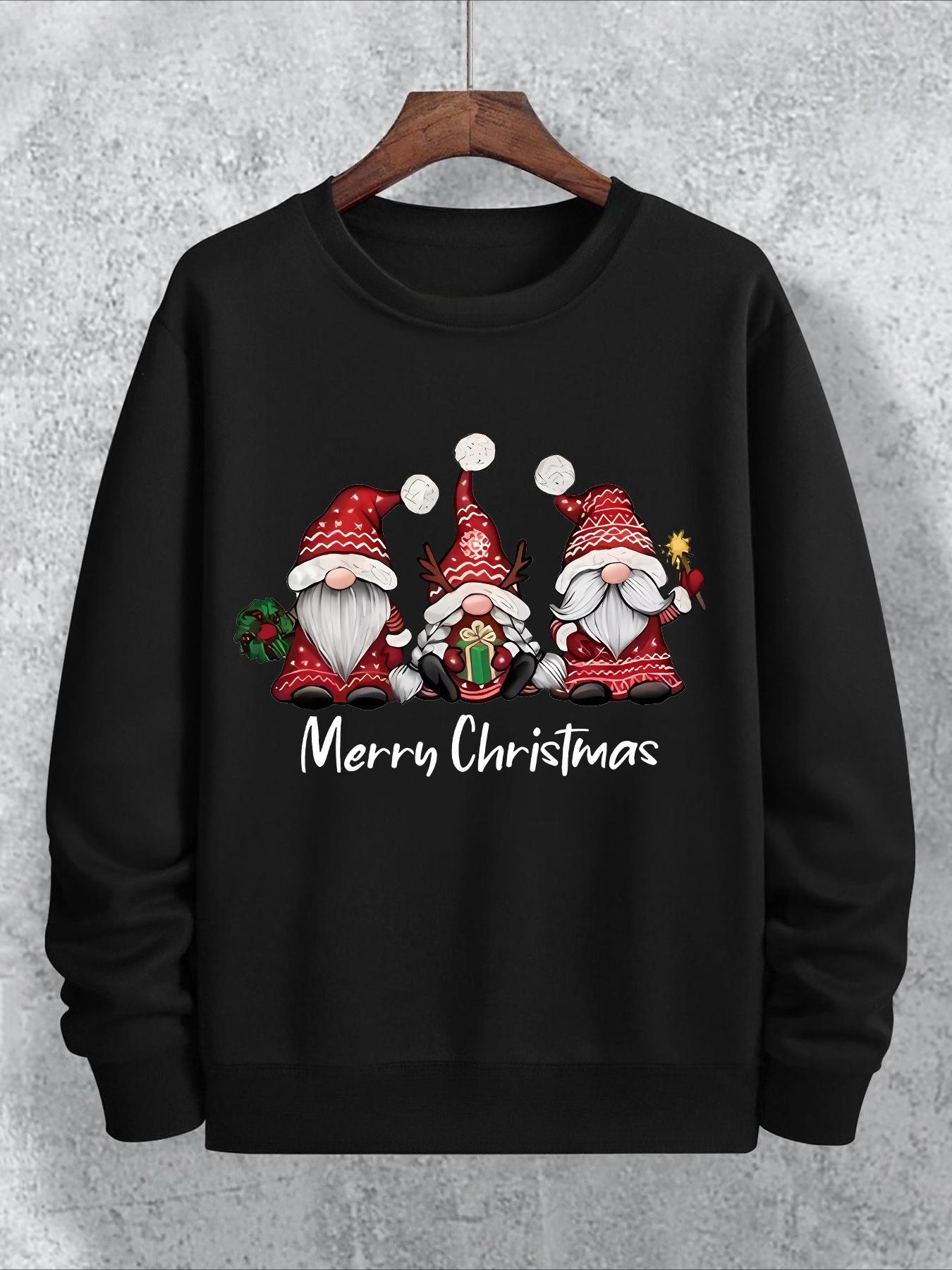 

Рождественский день Зимняя многослойность Мужское худи с круглым вырезом XXL чёрный