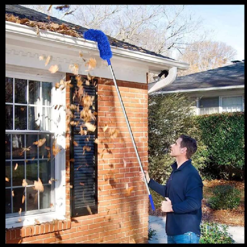 Cleaning Gutter Brush Roofing Tool With Telescopic Extendable Pole Remove Easy