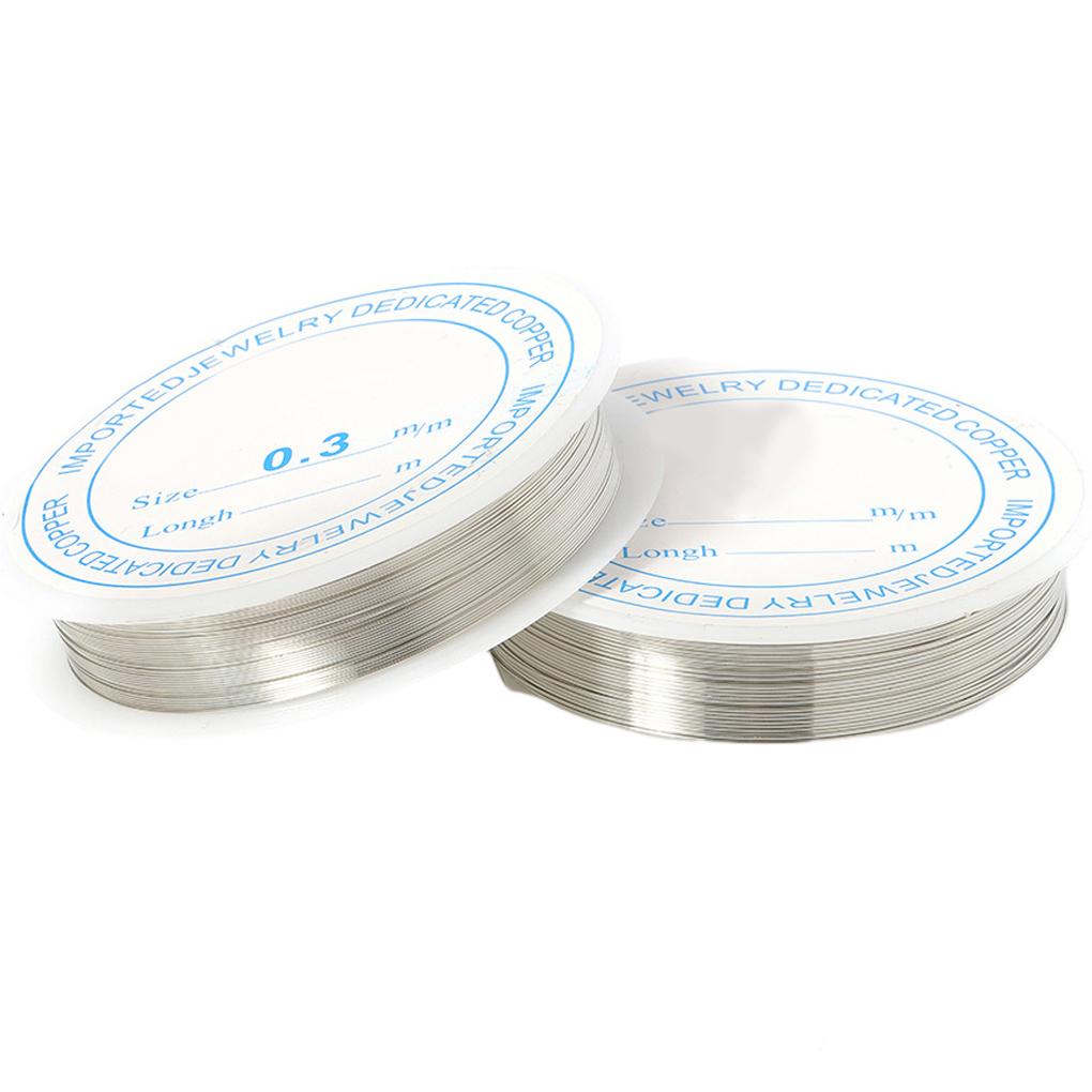 Yuwqqoajv 5 Stück Kupferdraht zum Perlenfädeln - Schmuckherstellungs-Enthusiasten Perldraht Metalldrähte Langlebig Modisch Große Auswahl, Rotbronze, 0,3 mm