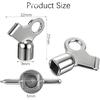 10 Pcs Radiator Keys for Bleeding Old Home, Metal Copper Alloy Radiator Bleed Key, Gas Key Hot Water Flush Plumbing Tool Replacement(Silver)