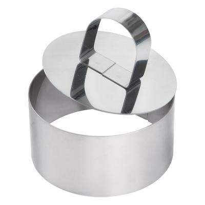 Orion 8cm Stainless Steel Food Forming Ring with Plunger