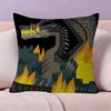 Game M-monster Hunter Wilds Cushion   Office Cushion Pillowcase Car Cushion Cover45X45CM Lumbar Pillowcase Sofa Pillowcover
