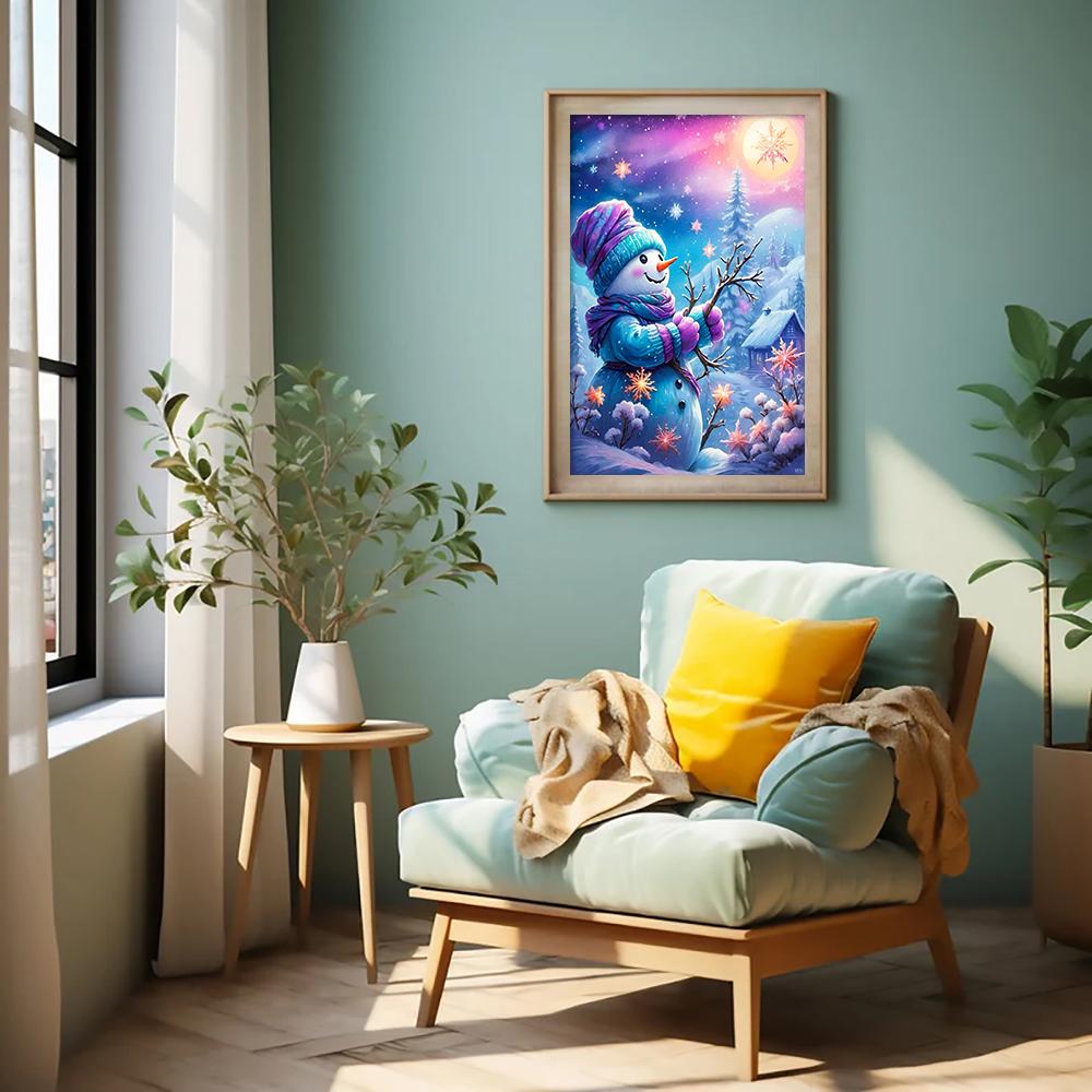 Snowman Diamond Painting Winter Snow Scenery Diamond Mosaic Embroidery Full Square/Round 2024 New Series DIY Home