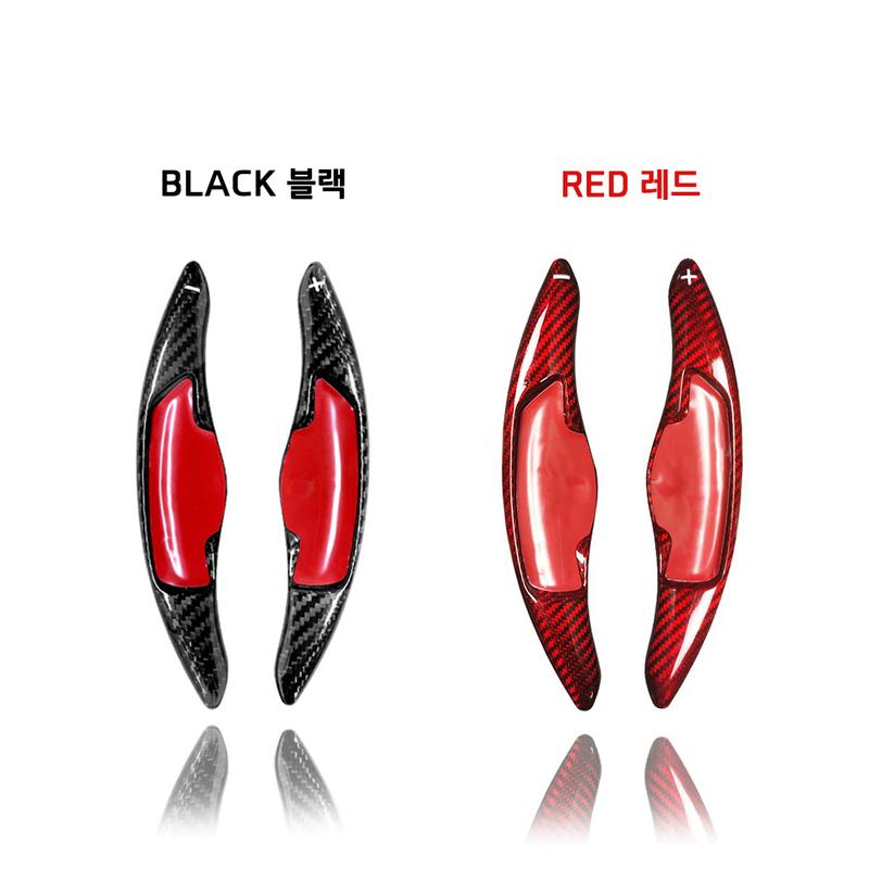 For Hyundai Tucson NX4   2024 Real Carbon Fiber Black Red Steering Wheel Shift Paddle Shifter Extension Accessories