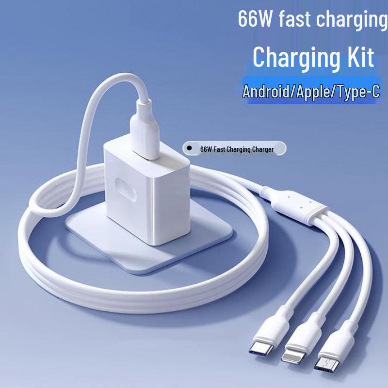 Retractable 3-in-1 Braided Multi-Head Charging Cable for Super Fast Charging
