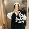 Retro Animal Pattern Underarm Bag Women Mini Plush Shoulder Handbags Purse