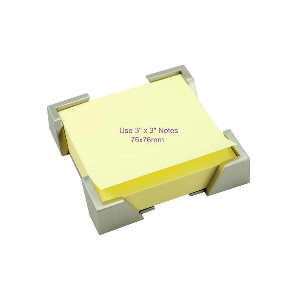 ArtsOnDesk Modern Art Note Dispenser a stainless steel sticky note dispenser with a satin A desk organizer and business Fits most sticky St209,