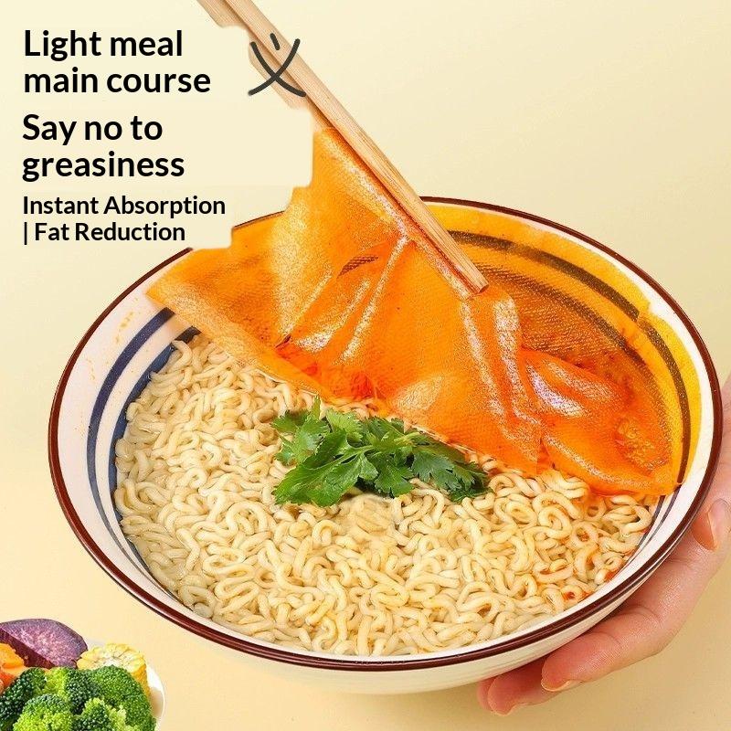 Healthy Diet Oil Absorbing Sheets Disposable Food Safe Oil Filter Papers 30/50/100Pcs for Kitchen Soup Stew Cooking
