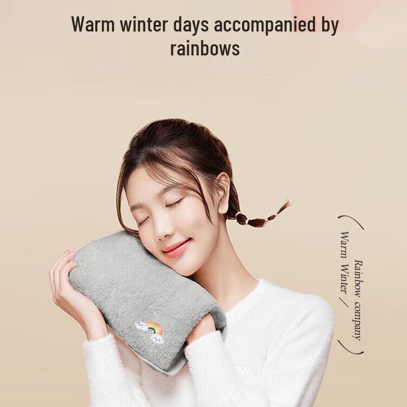 Rechargeable Electric Hand Warmer Hot Water Bottle with Washable Cover