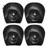 Funny Car Prank Gifts 4 Pcs Halloween Headrest Covers, Creepy Ghost Face Seat Easy Install Covers Protector, Universal Auto Decor for SUV Truck,