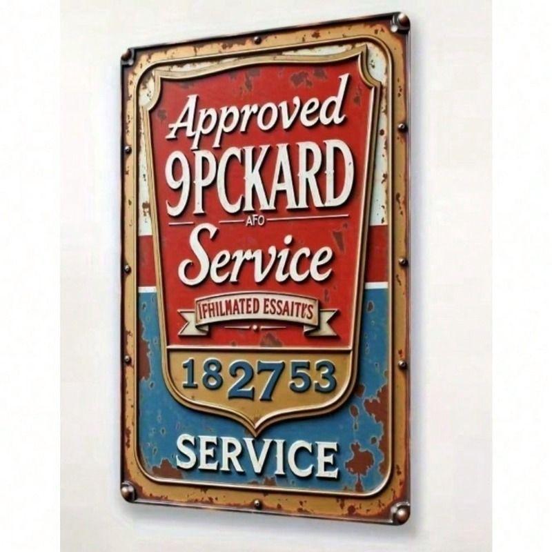 Винтажная металлическая табличка Packard Ретро Декор стены гаража Кафе Винтажная табличка Винтажная металлическая табличка Packard Ретро Декор стены гаража Кафе Винтажная табличка