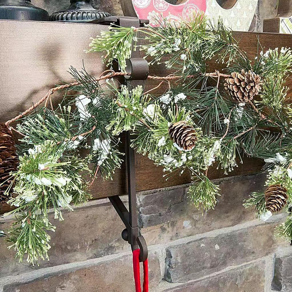 Christmas Stocking Holder 3 Pieces Adjustable Counter Display Rack for Christmas Wreath Vine Desk Fireplace Mantle Doorway