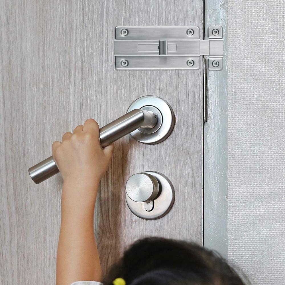 Toilet Bathroom Slide Shed Lock Padlock Clasp Set Cabinet Catches Door Bolt