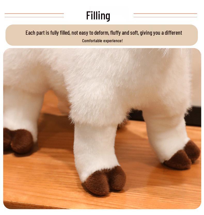 Big Horned Goat Plush Toy Doll - Decorative Ornament