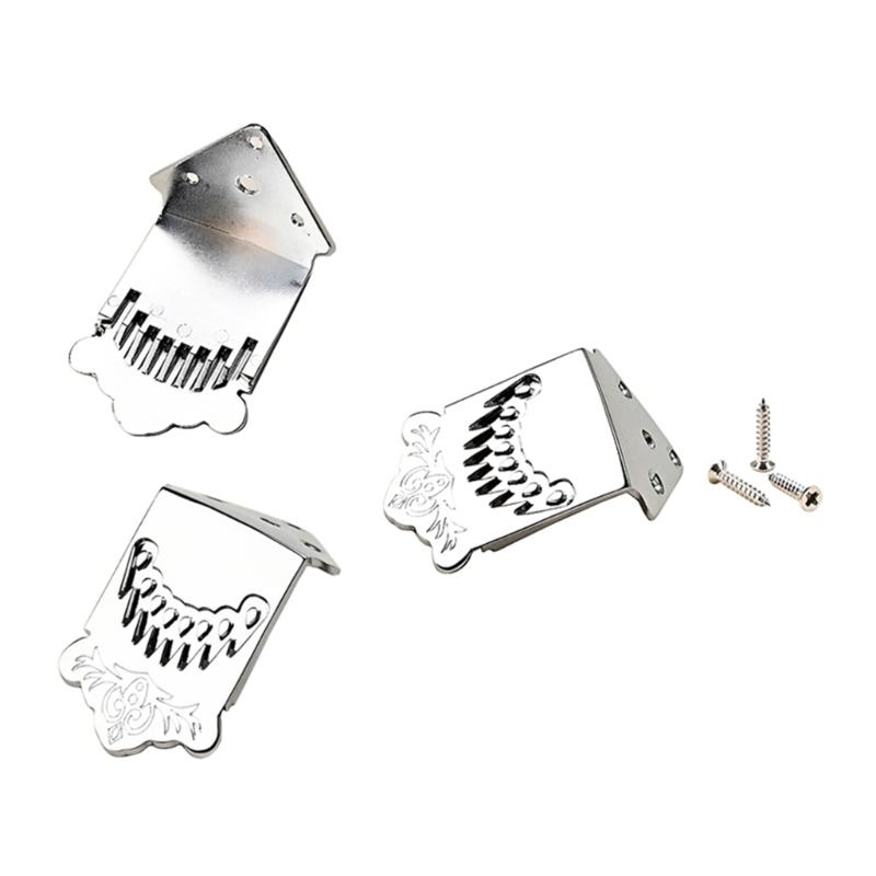 Not Easy To Damage Alloy Mandolin Tailpiece Musical Instrument Replacement with Mounting Screws for 8 String Mandolins