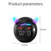 Bluetooth Speaker Audio with LED Digital Alarm Clock Music Player Wireless Ball Shape Clock Speaker Little Devil Speaker Dual Alarm Clock