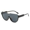 Integrated large frame sunglasses, European and American fashion half personalized metal toad sunglasses sunglasses