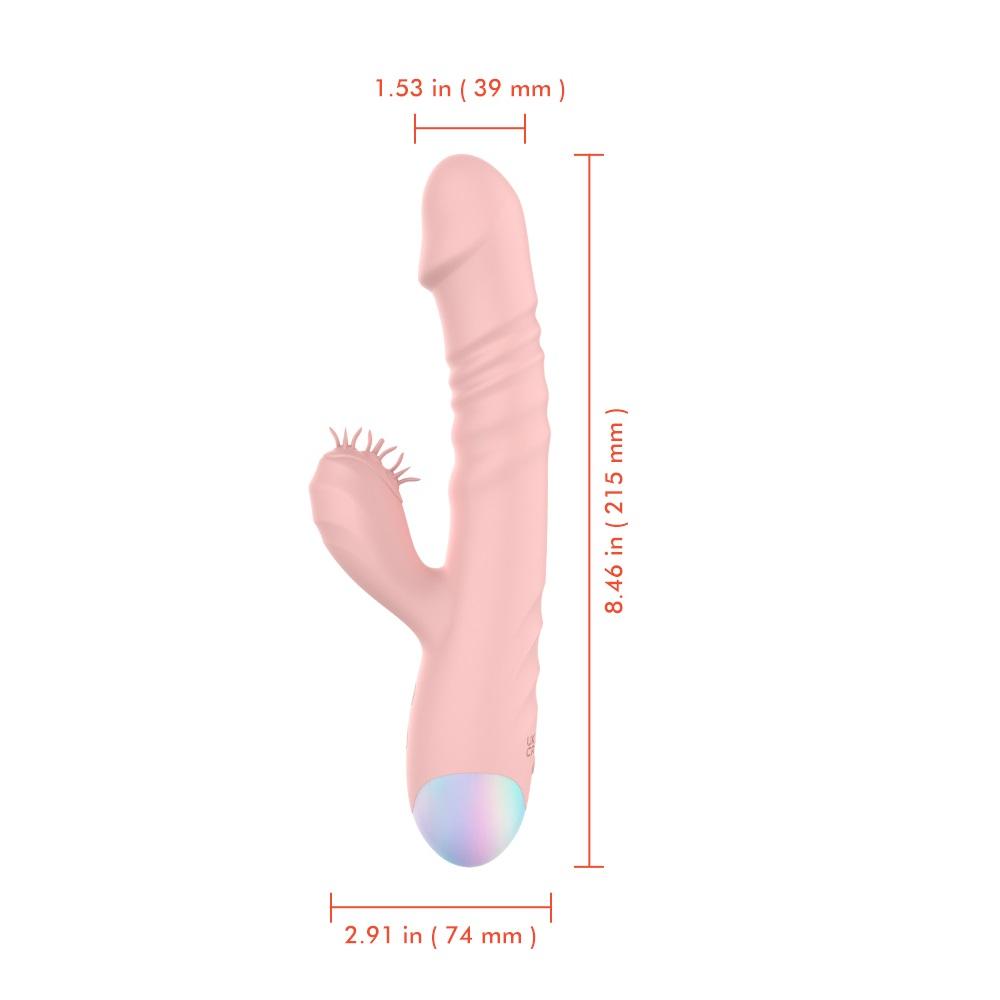 Vibrator pentru femei 2 în 1 Mașină de lins Stimulator de clitoris G-Spot Puternic vibrator Dildo Baghetă Femeie Clitoris Sucker Jucării sexuale pentru adulți
