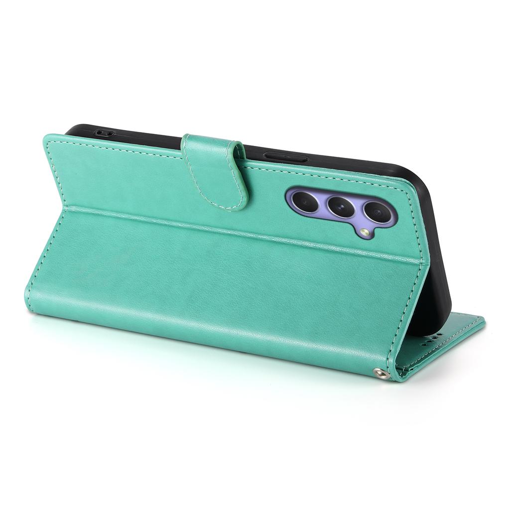 For Samsung Galaxy A16 5G/4G Wallet Case Butterfly Floral Imprint PU Leather Phone Cover with Wrist Strap
