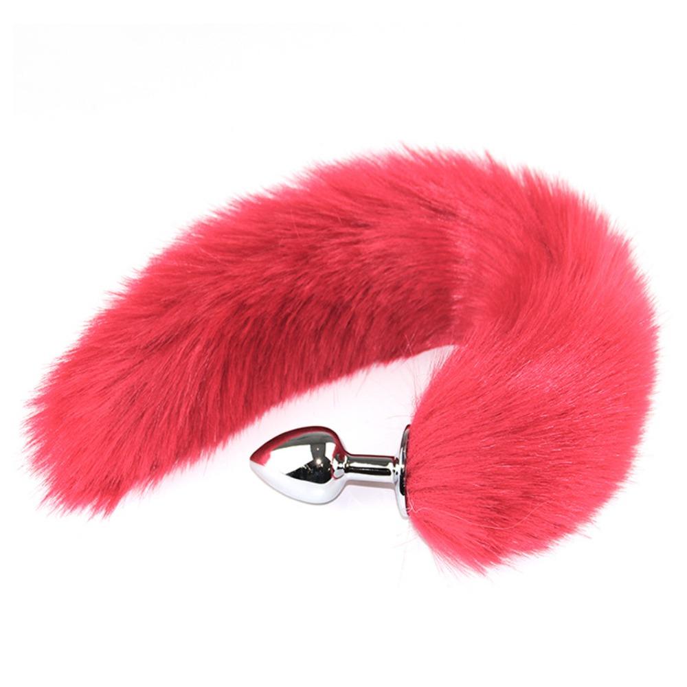 Erotic sm products Female Slave Tail Anal Expander Foxtail Metal Anal Plugs Adult Rear Anal Plugs