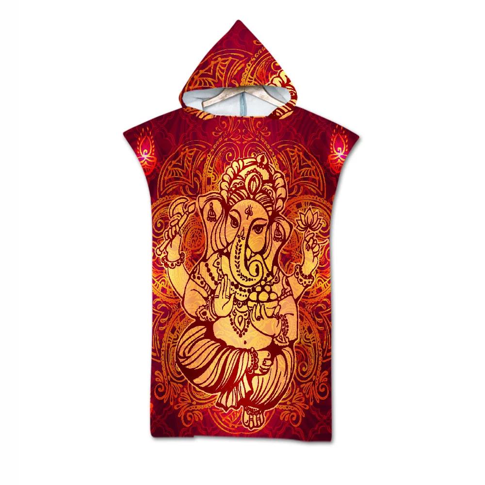Toalla de Playa de Moda de Verano Microfibra Secado Rápido Capa Grande con Capucha Poncho de Animales de Dibujos Animados para Adultos Bata de Baño para Nadar Surf Toalla de Baño