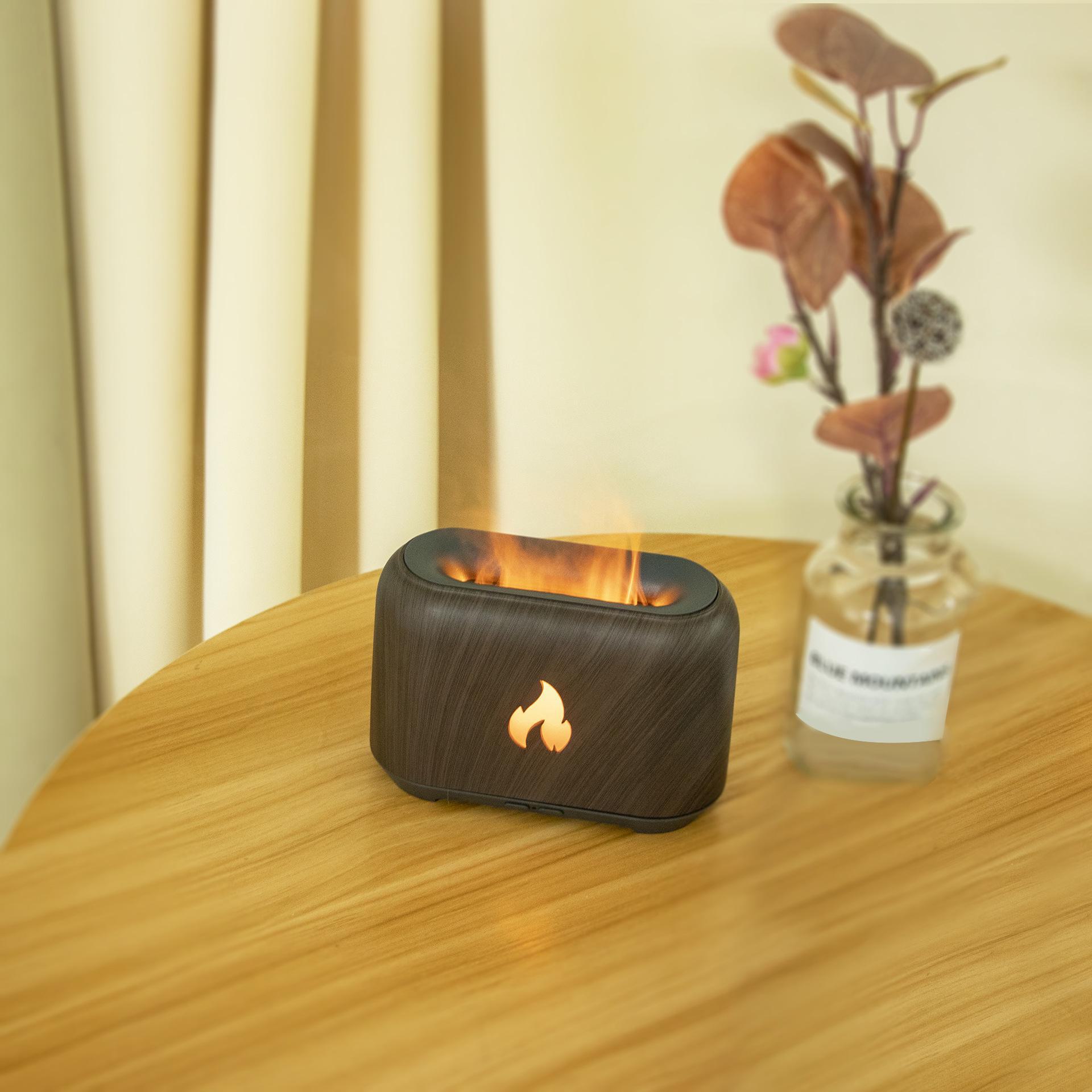 

«150 мл полое 3D пламя USB ароматерапевтический аппарат с цветным световым распылителем увлажнитель» USB