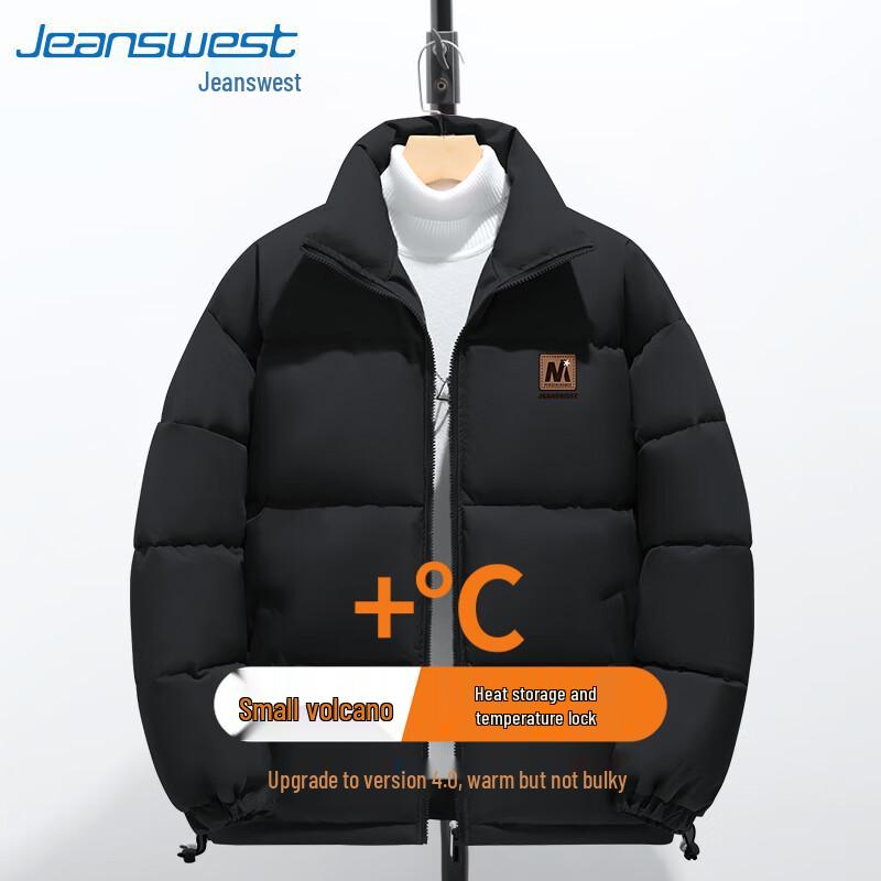 

Jeanswest Men s Winter Thickened Letter Puffer Jacket 2XL