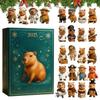 Capybara Adventskalender Countdown bis Weihnachten 2025 Capybara Baumanhänger 24 Tage Acrylornament Gastgeschenk