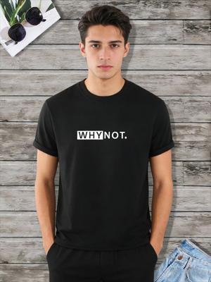 Prosty WHYNOT Nadruk z literami 100% Bawełna Męski Damski T-shirt Lato Jesień Codzienny Na zewnątrz Sporty Codzienny Luźny Uliczny Krótki rękaw