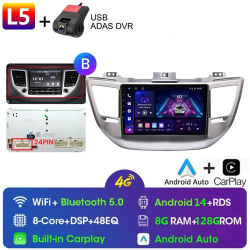 Fortress Voice Wireless CarPlay Android Auto Radio for Hyundai IX35 Tucson 3 2015 - 2018 4G Car Multimedia GPS 2din